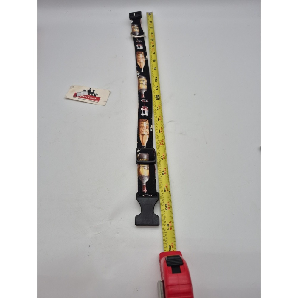 Elmo's Closet Large Dog Collar Wine Bottles Adjustable 15"-22" - Picture 9 of 9